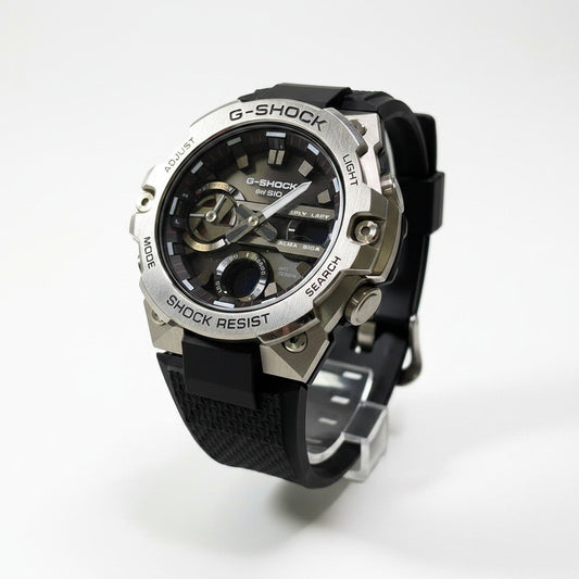 e4 CASIO カシオ G-SHOCK ジーショック GST-B400 Series 腕時計 ソーラー駆動 G-STEEL GST-B400-1AJF シルバー ブラック メタル 樹脂 メンズ　紳士用u02t
