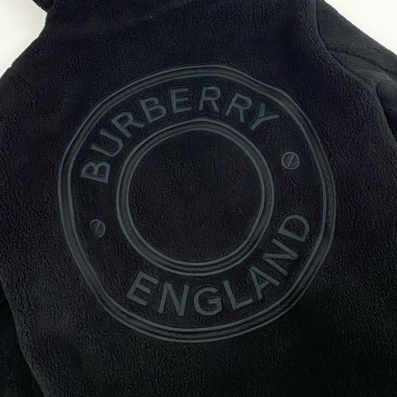 78a4 《美品》 BURBERRY バーバリー LONDON ENGLAND ロンドンイングランド フリースパーカー M ブラック ハーフジップ アノラック