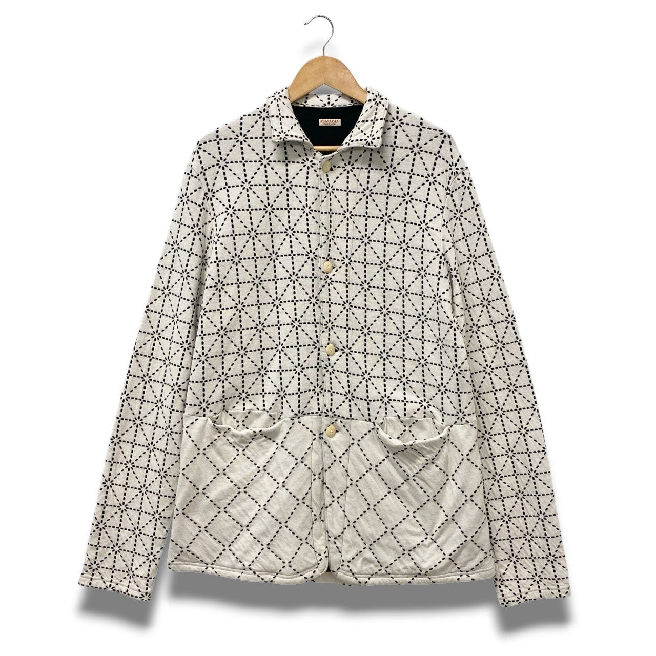 12b19 KAPITAL キャピタル 道着刺し子 ジャケット ライトアウター ロングジャケット 3 アイボリー系 コットン メンズ 18ssu02t