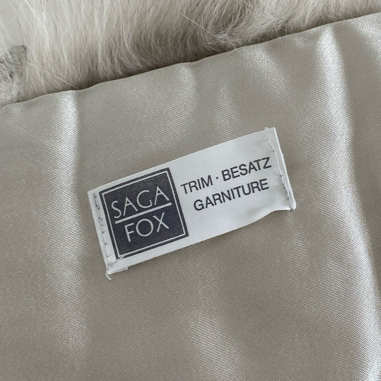 49h17 SAGA FOX サガフォックス ホワイト系 ブルーフォックス ティペット 襟巻 ケープ レディース 婦人 FOX FUR リアルファー