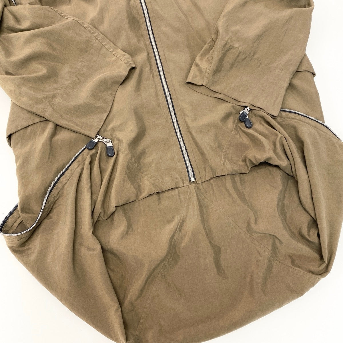 Af11 ISSEY MIYAKE イッセイミヤケ 1991FW 変形ポンチョコート ナイロンジャケット 日本製 Lサイズ カーキ ナイロン100％ メンズ 男性用k02i