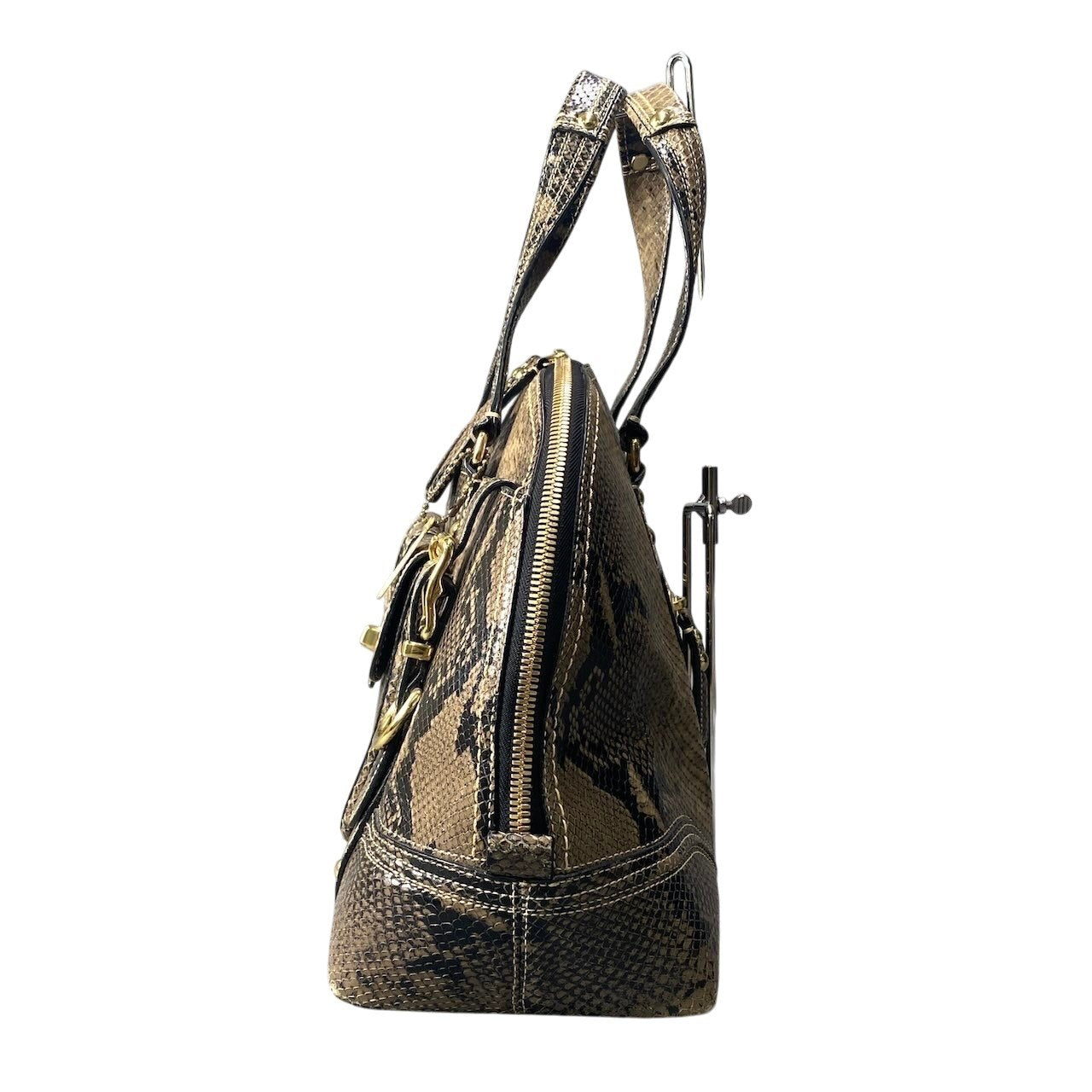 h11 COACH コーチ ミランダプリンテッド パイソンサッチェル ハンドバッグ Hampton Miranda Python Satchel Handbag 11089t18r