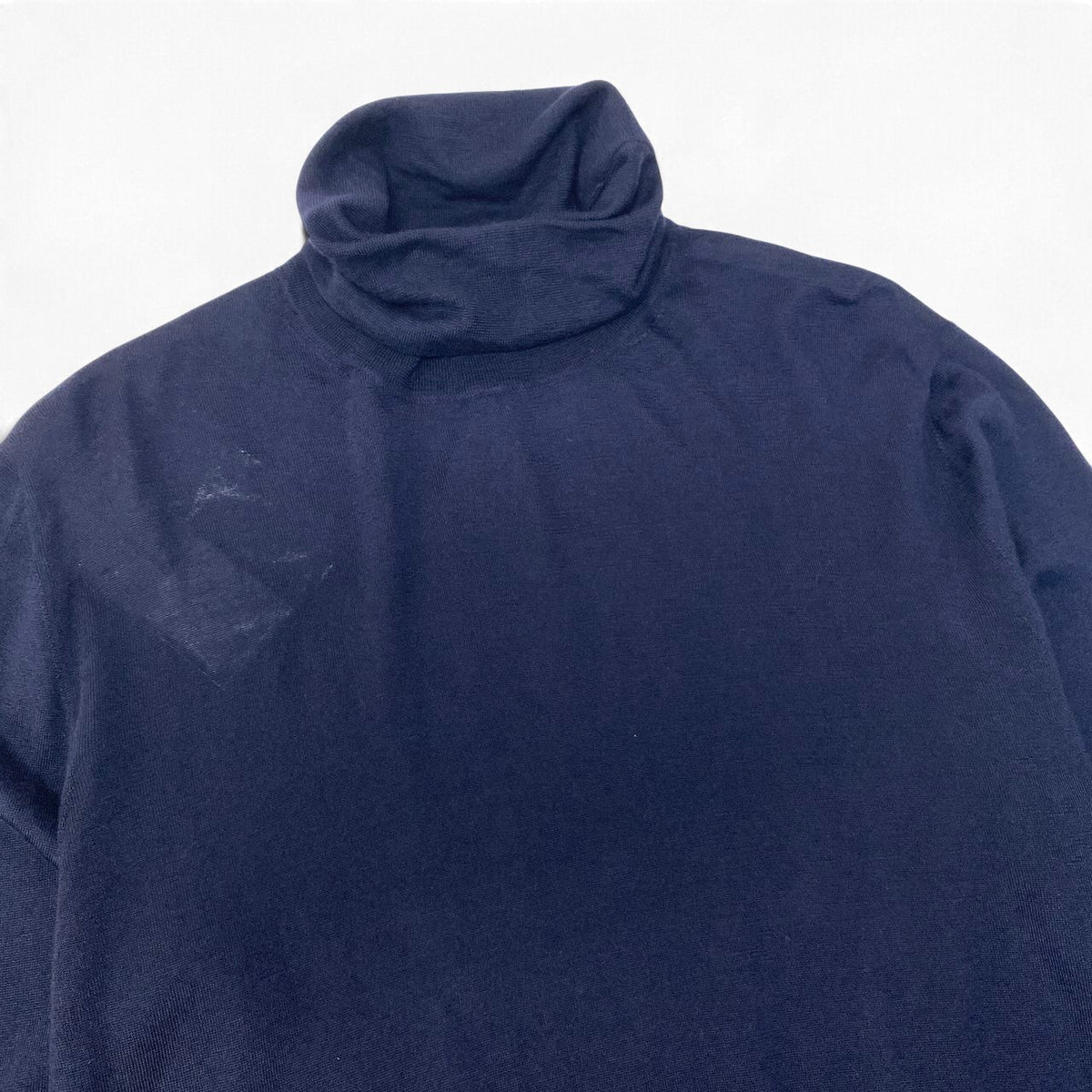21j16 【未使用】 DIOR HOMME ディオールオム Bee刺繡 タートルネック ニットセーター 833M603BT128 サイズL ネイビー カシミヤ100％ メンズu02t