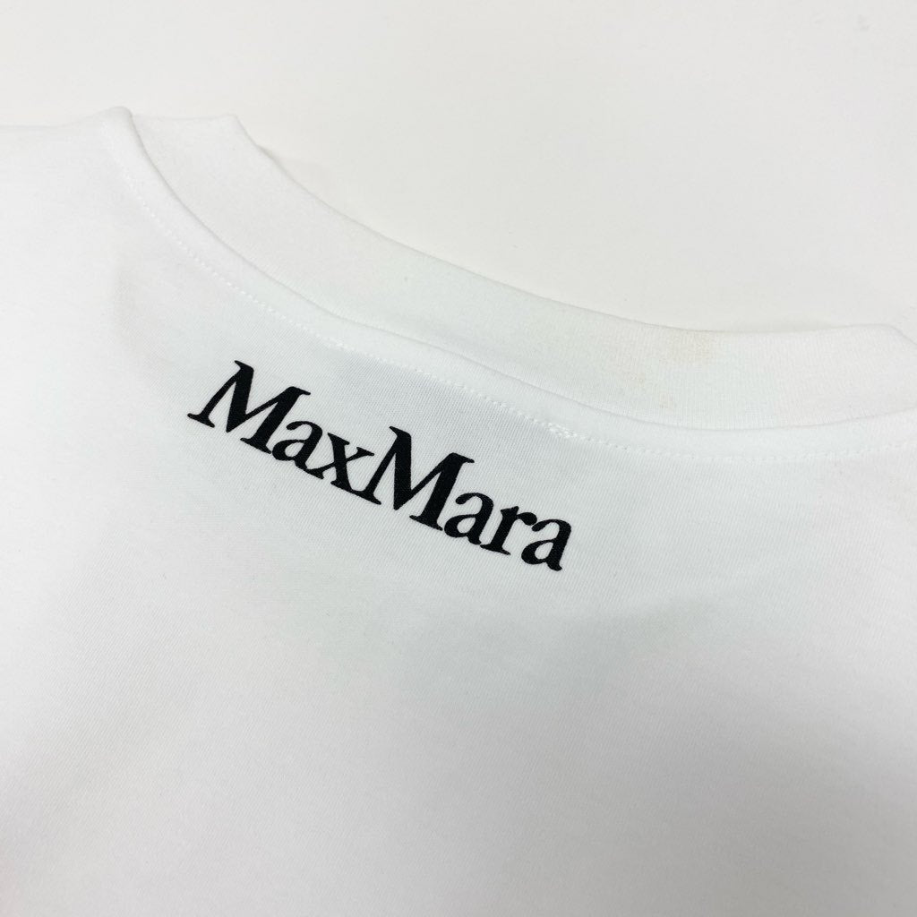 2a8 MaxMara マックスマーラ ドッキングTシャツ ロングスリーブTシャツ カットソー トップス Sサイズ ホワイト レディースk02i