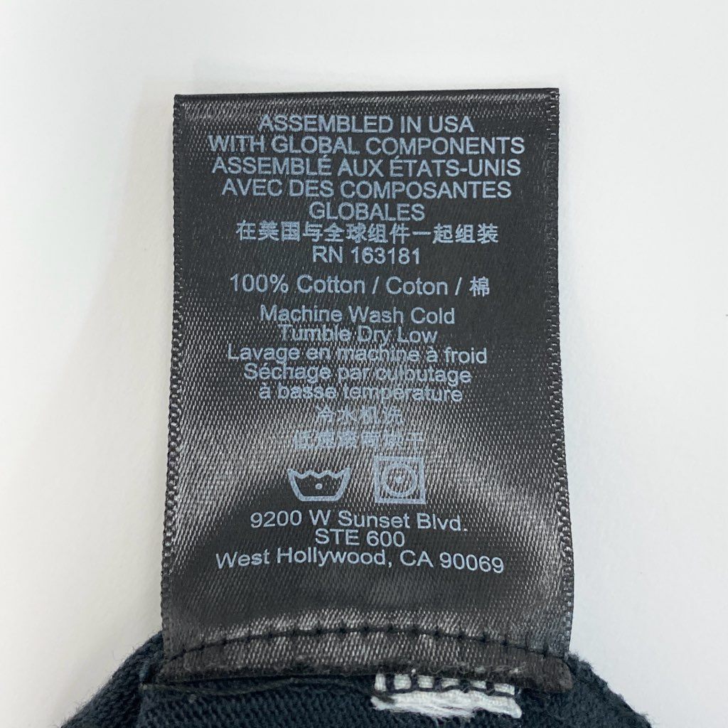 6l25 RHUDE ルード クロスロゴ スウェット ロングスリーブ トップス XLサイズ ブラック コットン100％ メンズo07t