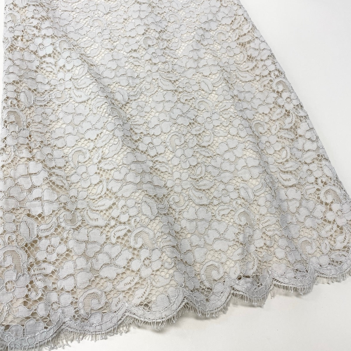12g18 DOLCE&GABBANA ドルチェアンドガッパーナ フラワーモチーフ 総レース ノースリーブミニドレス タイトワンピース サイズ36 ホワイト レディースu02t
