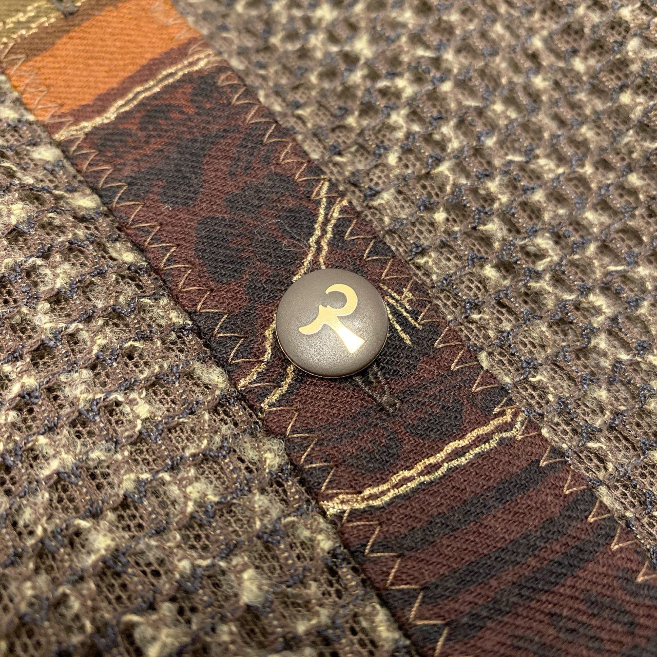 11k28《美品》 import rossa インポートロッサ セットアップ 花柄 ジャケット スカート 42 ブラウン レディースu02t