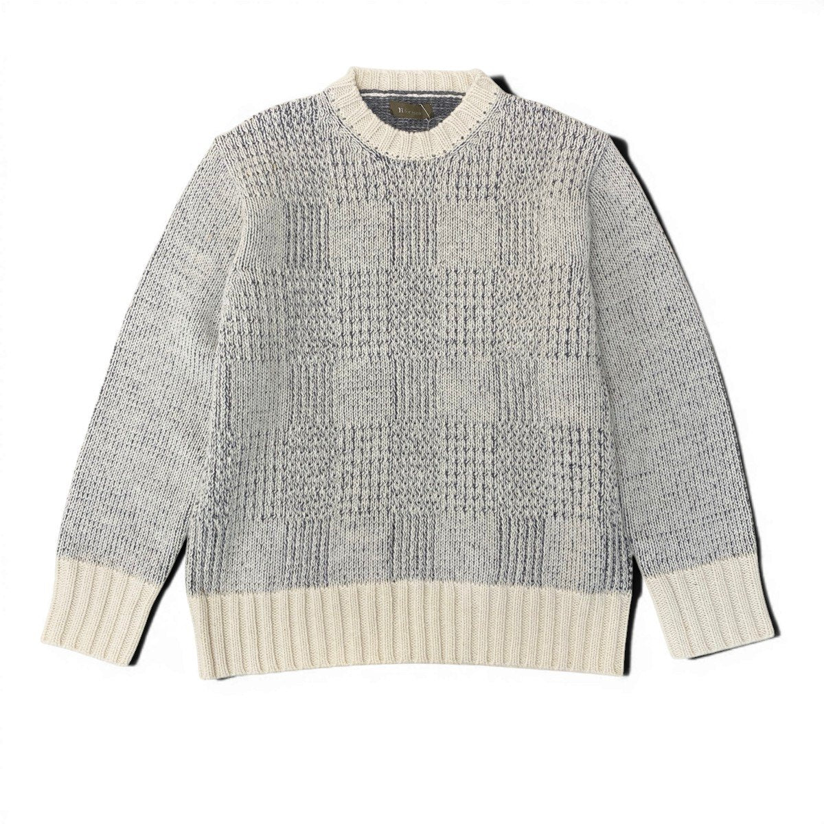 Af25 Y's Yohji Yamamoto ワイズ ヨウジヤマモト ロングスリーブニットセーター トップス 日本製 3サイズ グレー アイボリー ウール100％ メンズ 男性用o07t