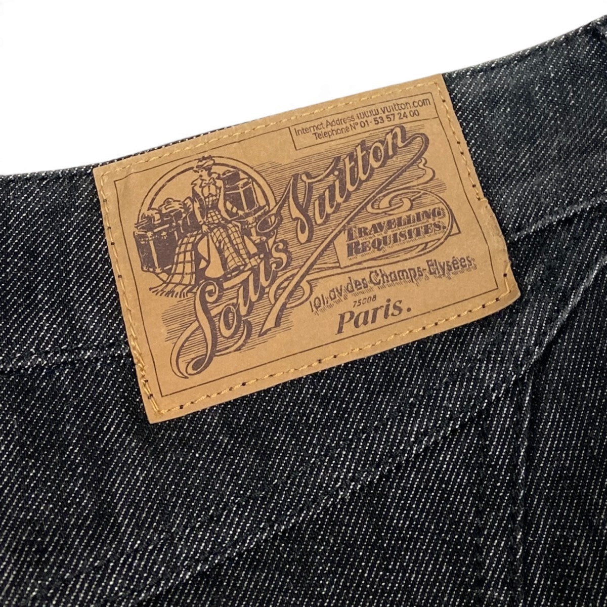 Ij15 LOUIS VUITTON ルイヴィトン マルチモノグラム デニムスカート サイズ40 ブラック コットン100％ レディースu02t