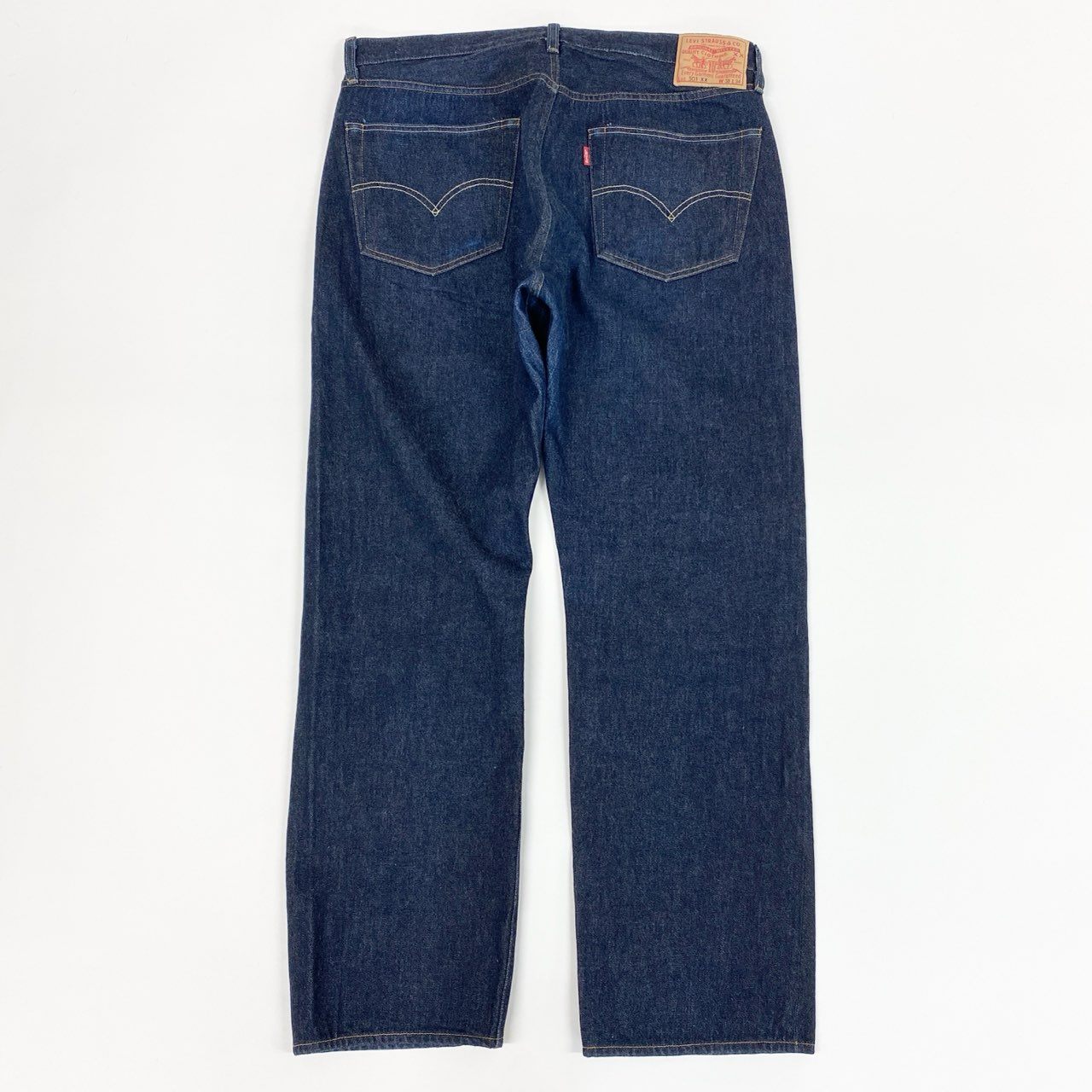 12i26 《美品》LEVIS リーバイス 501XX復刻 デニムパンツ ジーンズ ボトムス ボタン裏3015 50155-0079 W38  L34 濃紺 インディゴ メンズk02i
