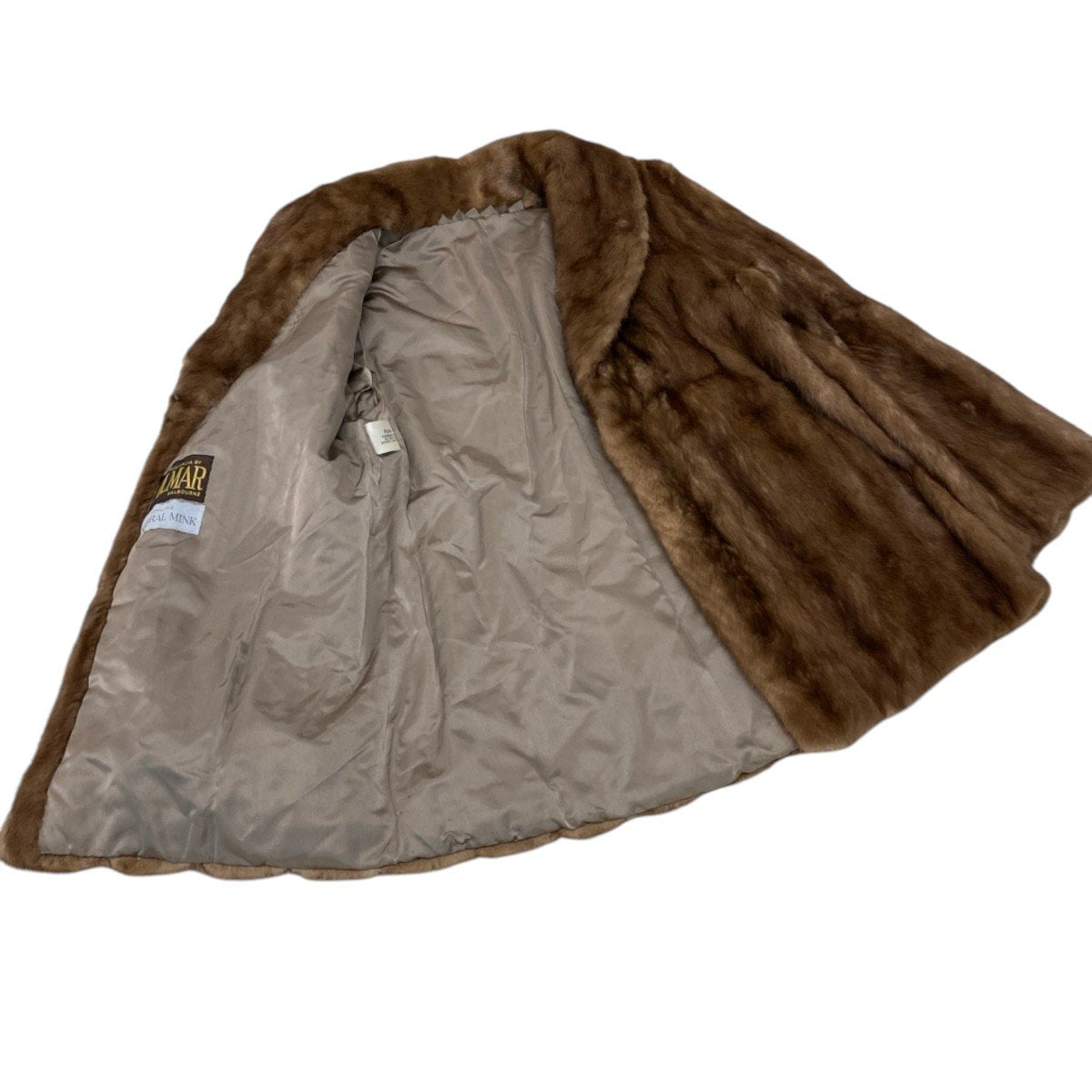53i24 SOLMAR パステルミンク ファーコート サイズF 茶系 本毛皮 Pastel Mink Fur Coat リアルファー ナチュラルミンクt18r