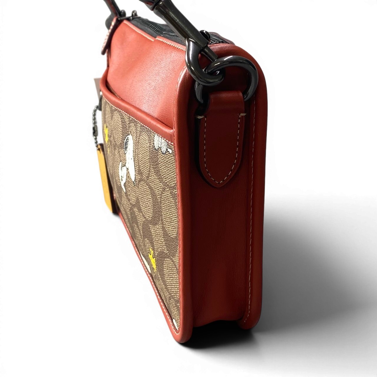 f11 《極美品》 COACH コーチ × PEANUT ピーナッツ スヌーピー ポーチ付き ショルダーバッグt18r