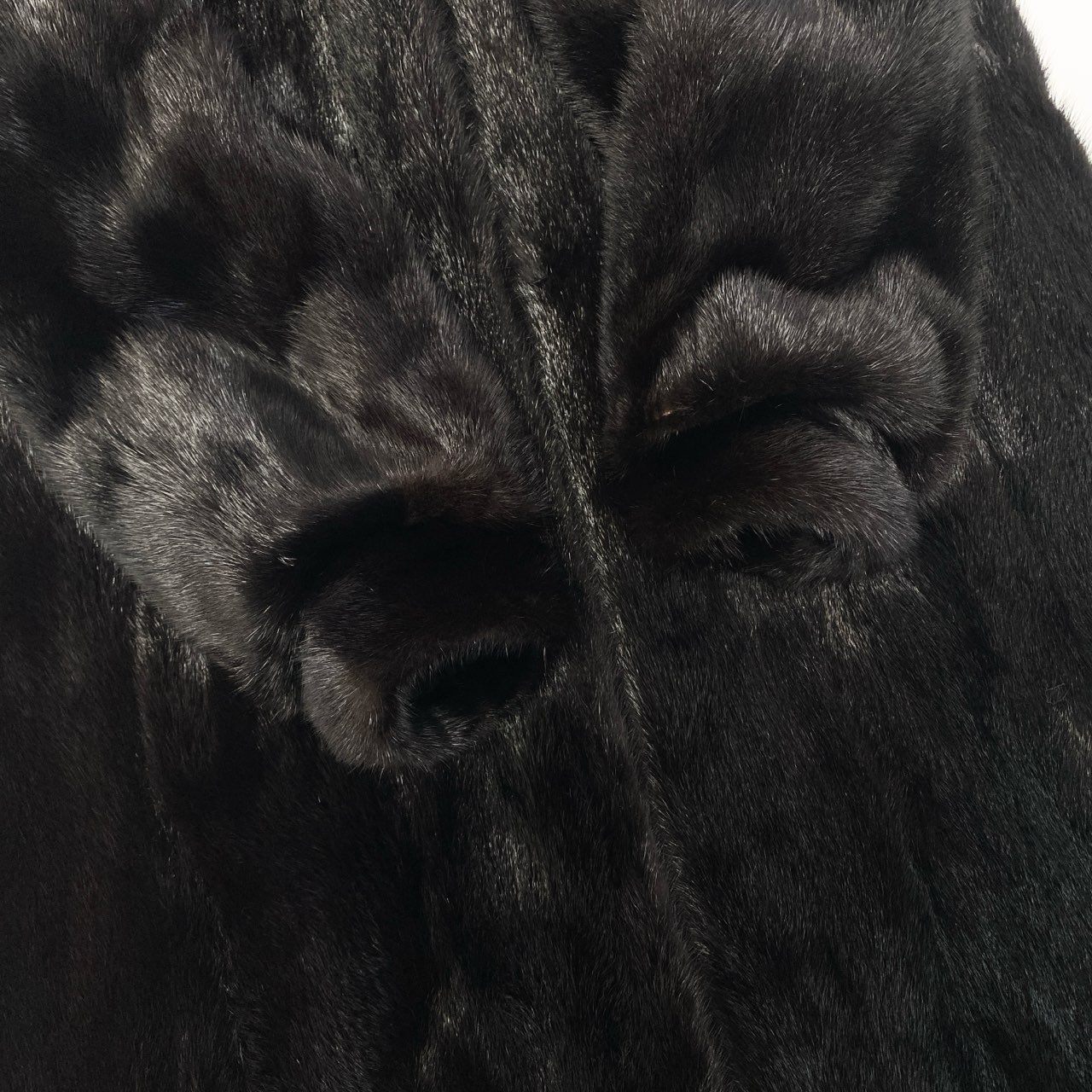 83a14 ダークミンク ミンクコート 超ロングコート 着丈107cm 毛皮コート ブラック系 ミンクファー 裏地花柄刺繍t18r