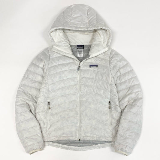 73f27 patagonia パタゴニア Sweater full zip hoody ダウンセーターフーディ ダウンジャケット サイズM ホワイト系 レディース