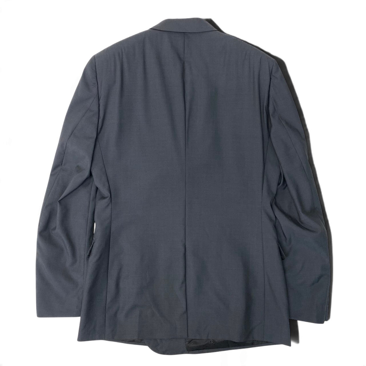 10j16【極美品】 DIOR ディオール テーラードジャケット シングル 1B 48 ダークグレー ウール シルク メンズ 紳士服u02t