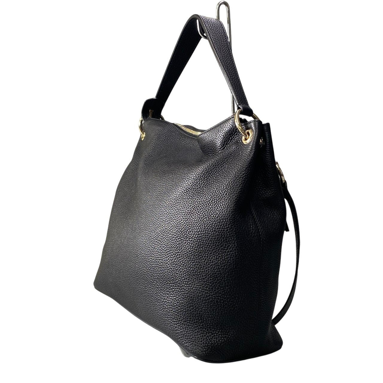 GUCCI グッチ ソーホー GG インターロッキング 2way ショルダーバッグ 536194 ブラック ゴールド レザーta1