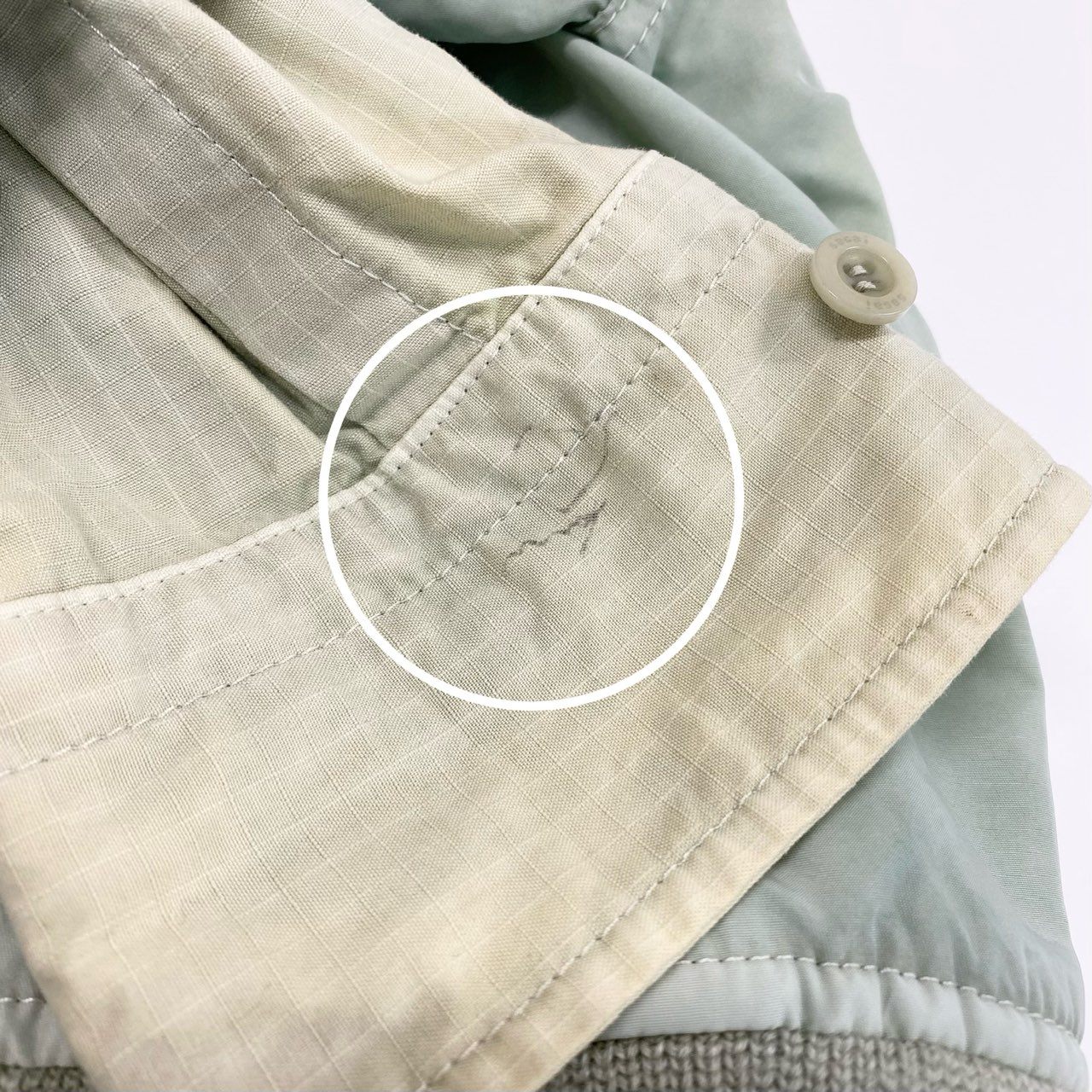 55L23 sacai サカイ 24AW Garment Dye Rip × Nylon Twill BL ドッキングナイロンジャケット アウター 24-03495M 1サイズ カーキ系 メンズo07t