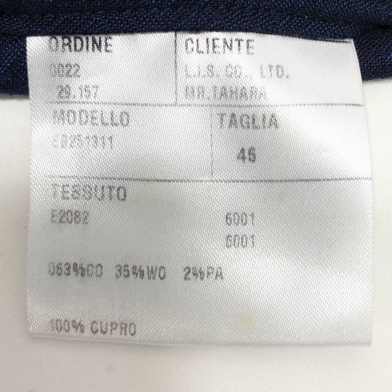 53b22 ernesto エルネスト テーラードジャケット アンコンジャケット ヘリンボーン サイズ46 ネイビー メンズ イタリア製u02t