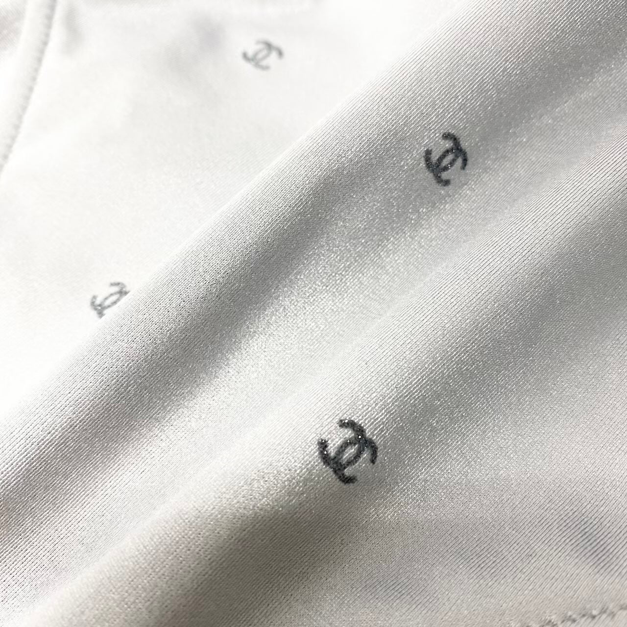 80e12 CHANEL シャネル スイムウェア 水着 ココマーク ココビーチ イタリア製 P76192V67966 NS829 34サイズ グレー レディース 女性用k02i