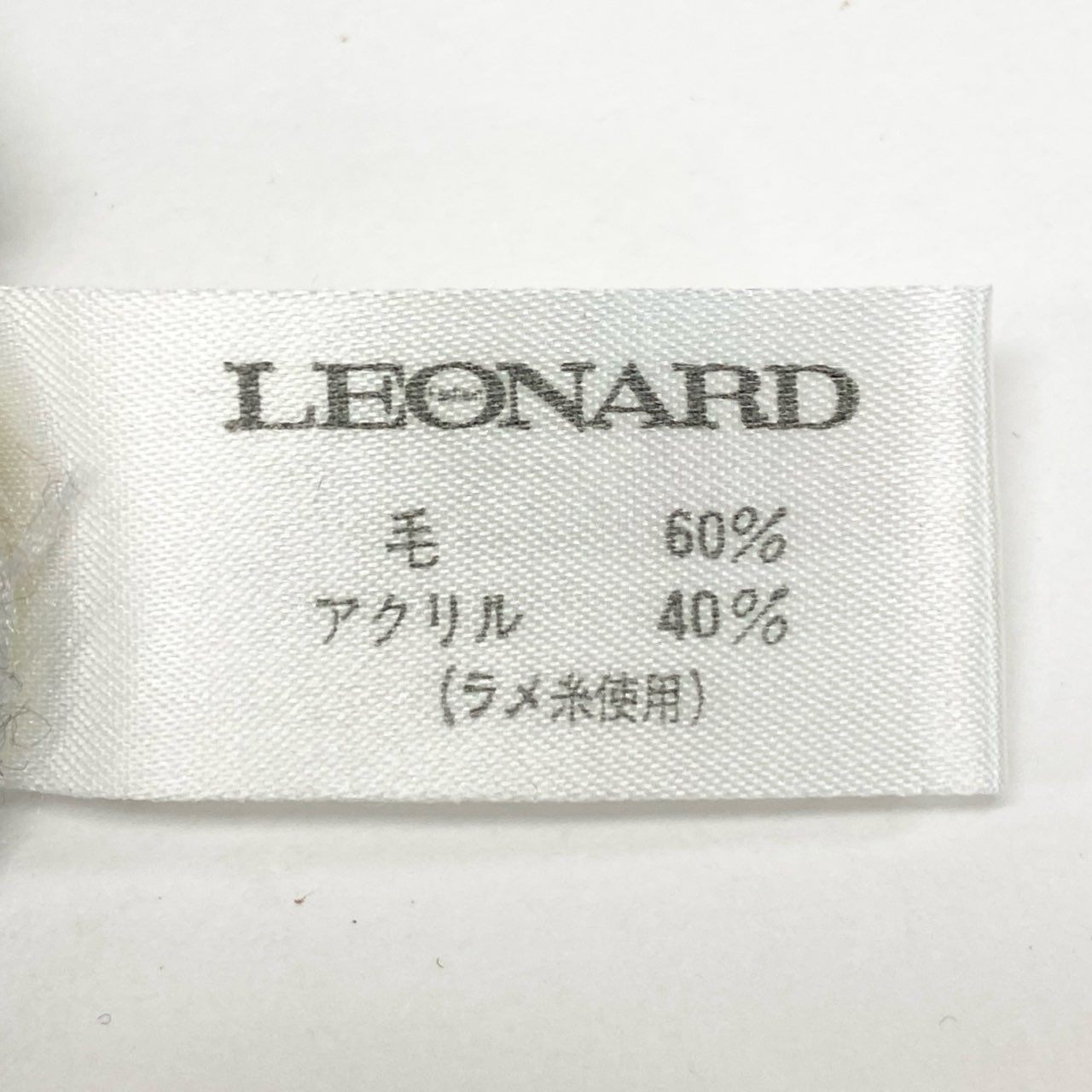 11k21 LEONARD FASHION レオナール ロングスリーブ ニットセーター ラメニット 花柄 クルーネック ウールブレンド  レディース 女性用 Ｍ ブラックu02t