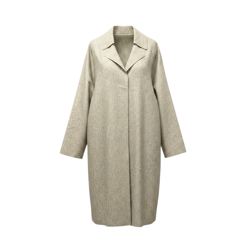 29e18 【美品】DUSAN ドゥサン カシミヤロングコート レイヤードコート イタリア製 XSサイズ グレー カシミヤ100％ メンズ 男性用u02t