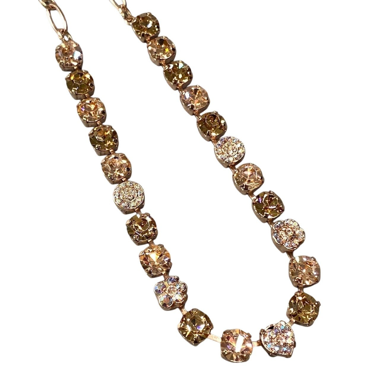 h11 14 《美品》 Mariana マリアナ 天然石 × クリスタル ビジュー ペールオレンジ ゴールド アクセサリー ジュエリー アンティークt18r
