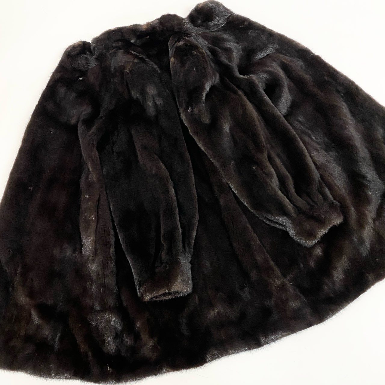 27a22 BLACKGLAMA ブラックグラマ マホガニーミンク ロングコート サイズF ダークブラウン 最高級本毛皮 Mink Fur Long Coatt18r