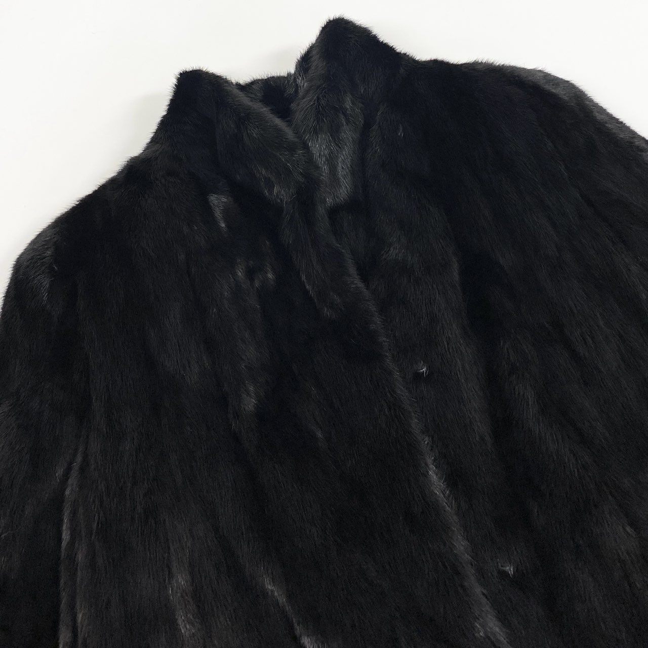 36a16 SAGA MINK サガミンク 銀サガ ダークミンク ファーコート サイズ11 ブラック 最高級本毛皮 Mink Fur Coatt18r