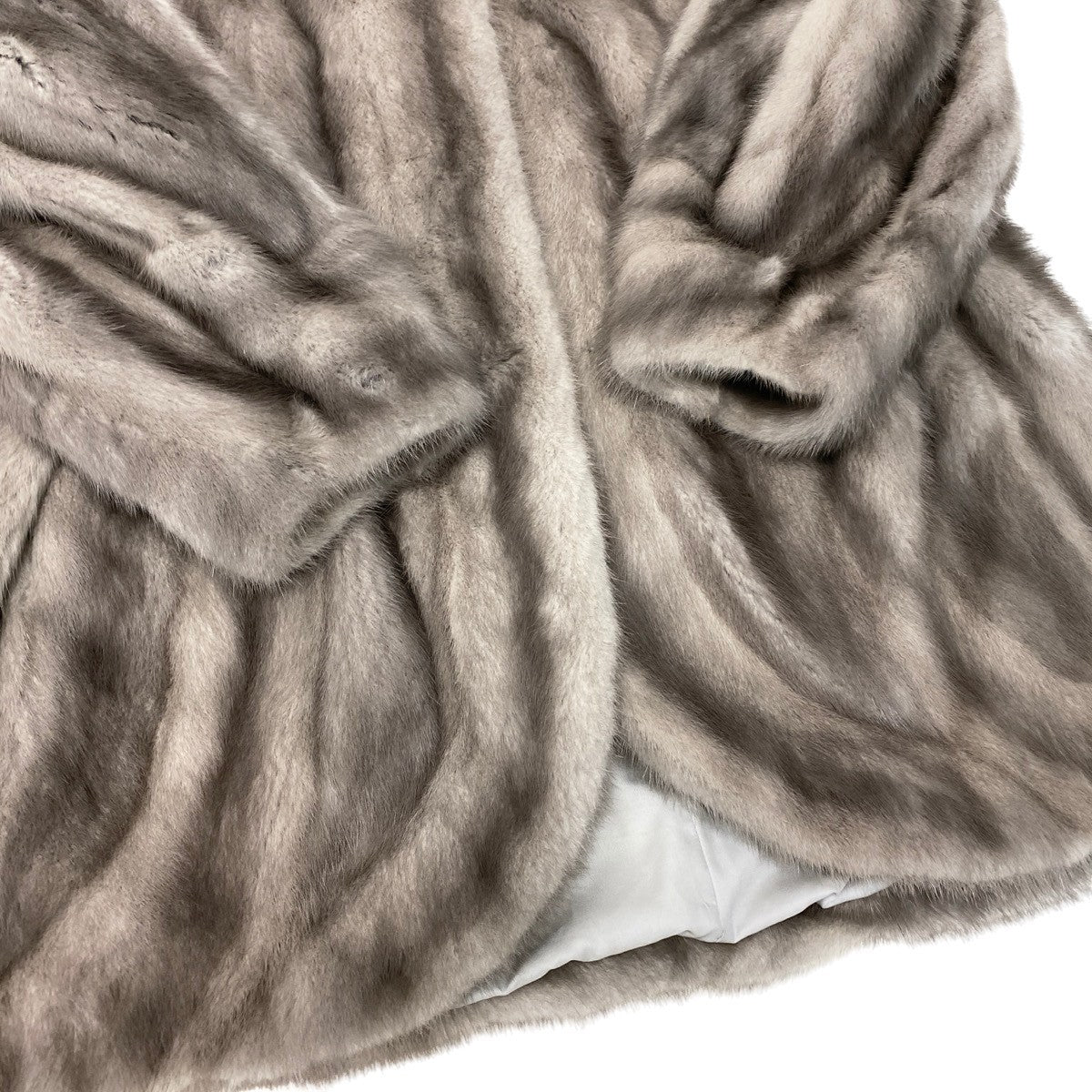 2h8 EMBA エンバ サファイアミンク ファーコート サイズ11 シルバーグレー 本毛皮 Sapphire Mink Fur Coatt18r