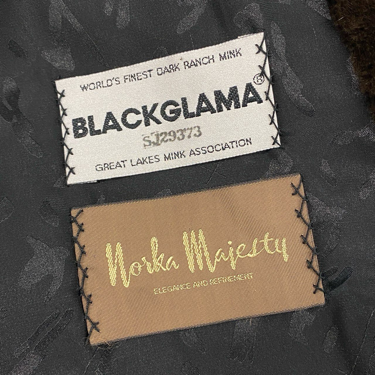 42k14【美品】BLACKGLAMA ブラックグラマ 毛皮コート ファーコート ミンクファー Aライン ブラウン レディースu02t