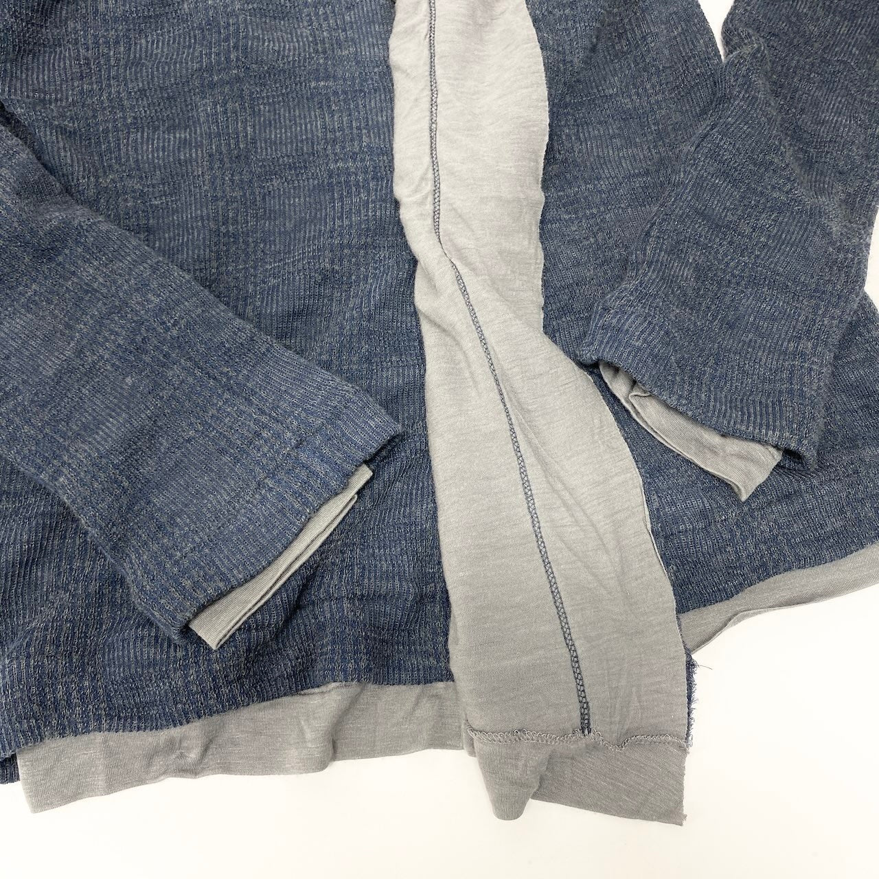 71e8 Yohji Yamamoto ヨウジヤマモト 変形ニットカーディガン コットンウールカーディガン 日本製 FR-T08-151 2サイズ ネイビー グレー メンズ 男性用u02t