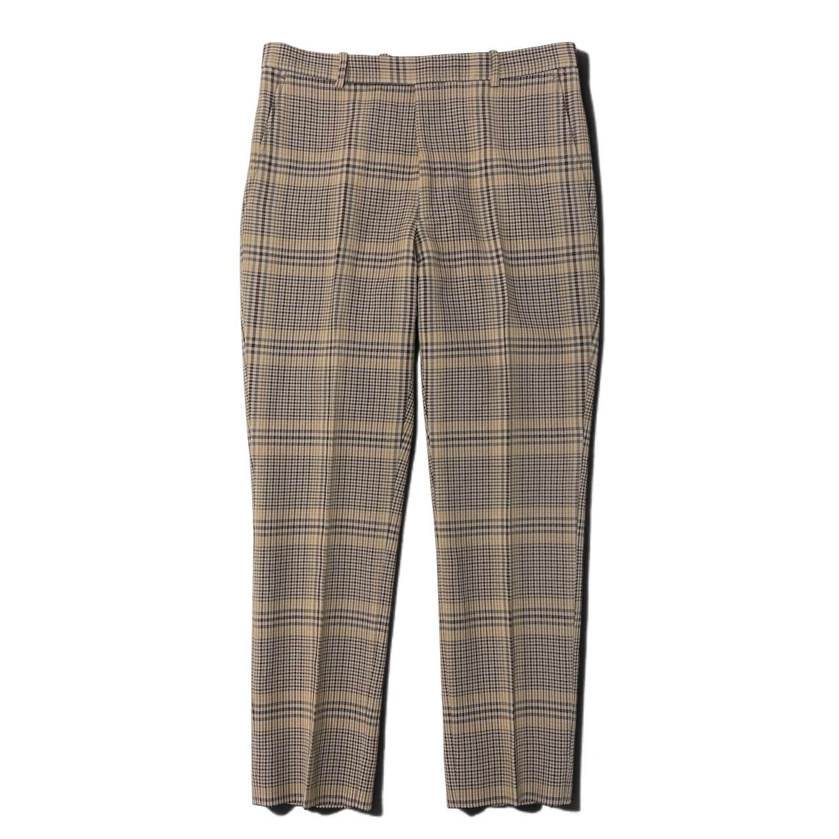 27j16 【美品】 AURALEE オーラリー 19AW WOOL SERGE CHECK NARROW SLACKS スラックスパンツ チェック柄 A9AP03SC サイズ3 ブラウン系 メンズu02t