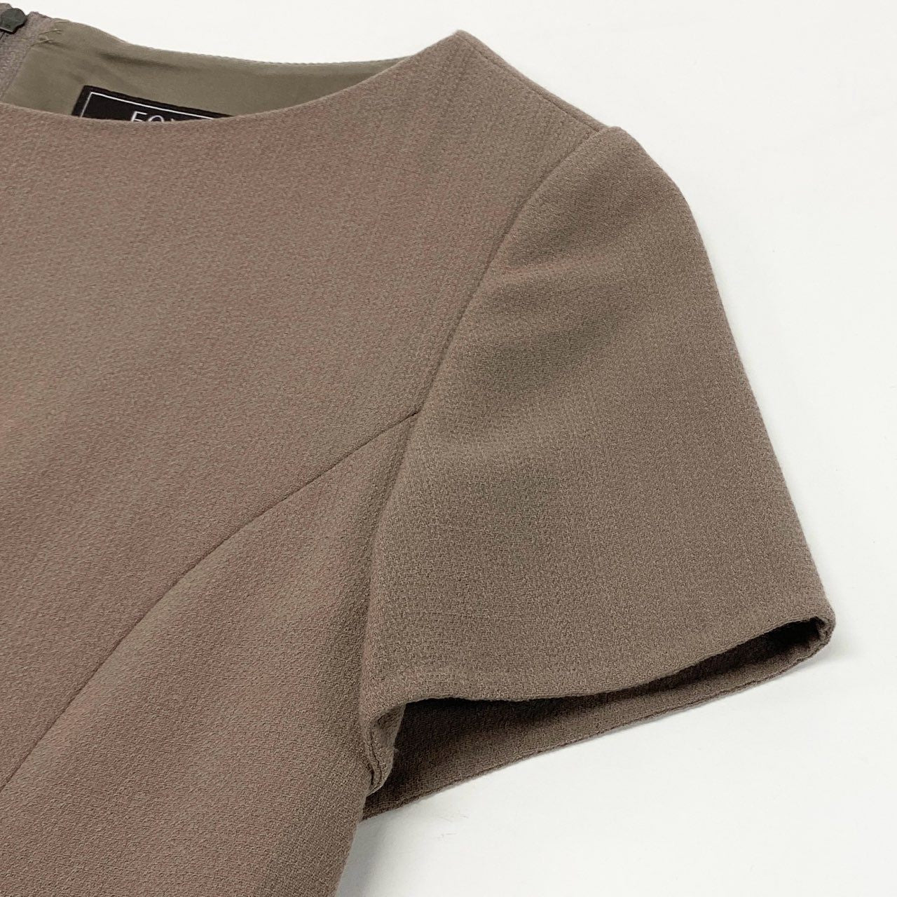 17k9 FOXEY BOUTIQUE フォクシー ブティック Savarin 半袖ワンピース ドレス 日本製 41454 40 ブラウン系 レディースo07t