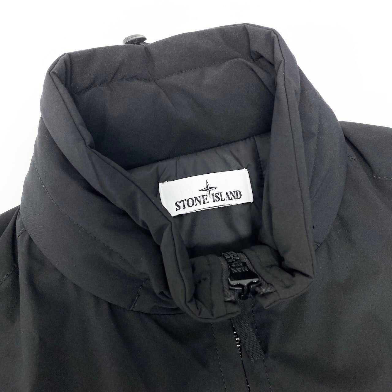 75d13 Stone Island ストーンアイランド プリマフロント スタンドカラー ソフトシェル ハーフコート 771540627 Mサイズ ブラック メンズ 男性用sn1