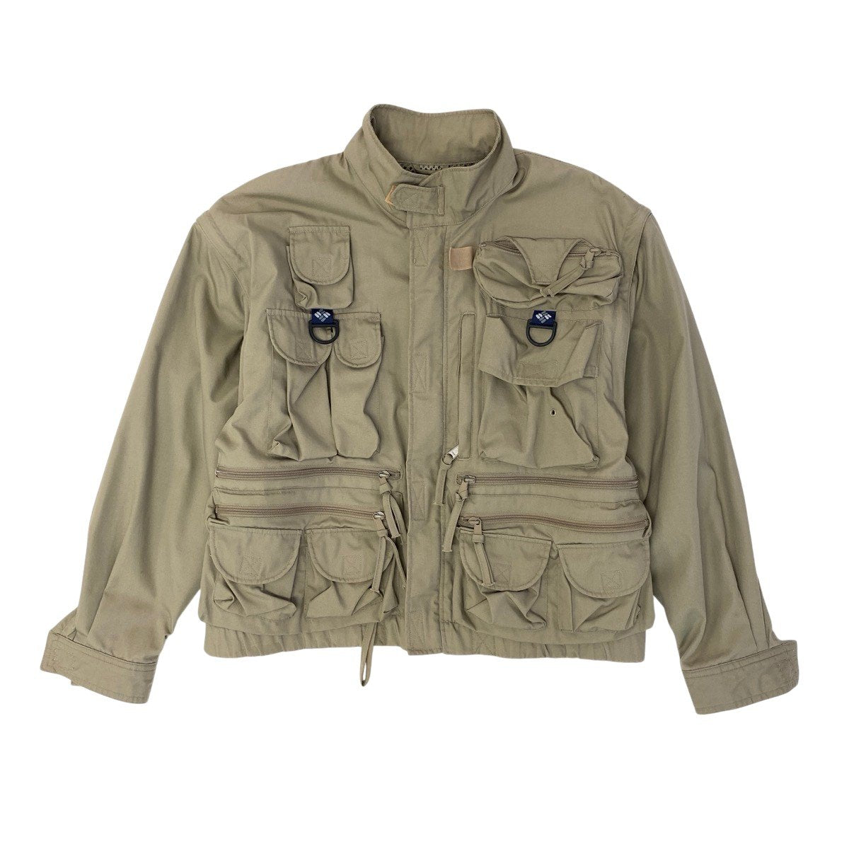 54g11 Columbia コロンビア PFG フィッシングジャケット ベスト 2way S4FM134HW サイズS カーキ メンズu02t