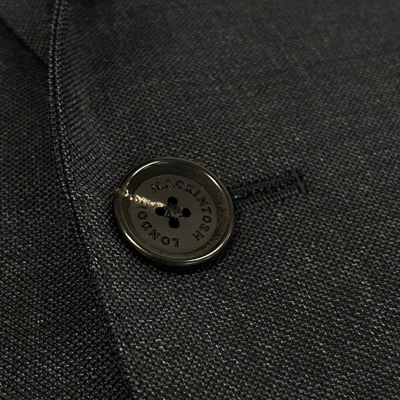 6L17 MACKINTOSH LONDON マッキントッシュ スーツセットアップ テーラードジャケット スラックス 日本製 36Rサイズ ネイビー メンズu02t