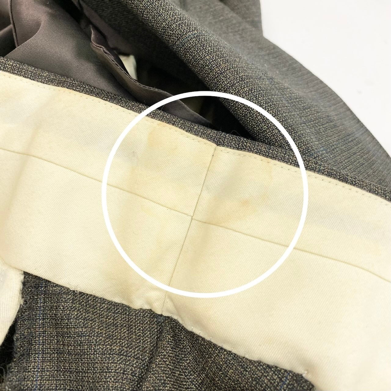 85g7 BURBERRY LONDON バーバリー セットアップスーツ ダブルブレスト チェック柄 サイズAB6 ブラウン系 ウール メンズ 紳士服o07t