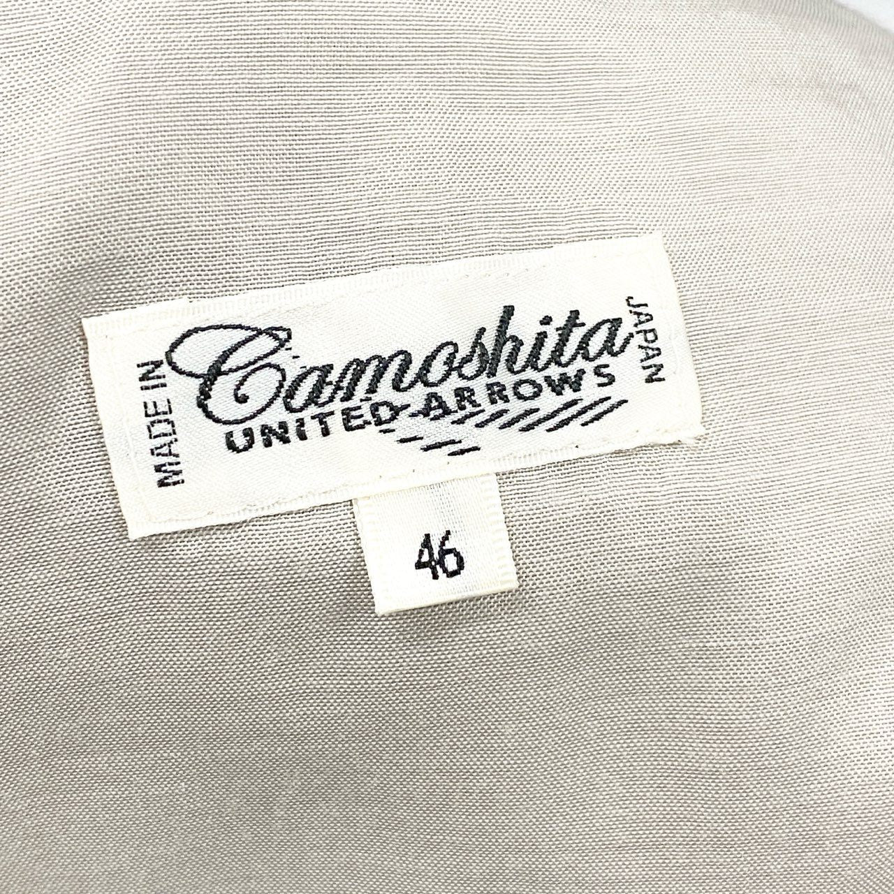14c20 Camoshita UNITED ARROWS ユナイテッドアローズ ショートコート Pコート ウールブレンド〇 メンズ 紳士服 日本製 1177-699-2578 サイズ46 ライトグレー系u02t