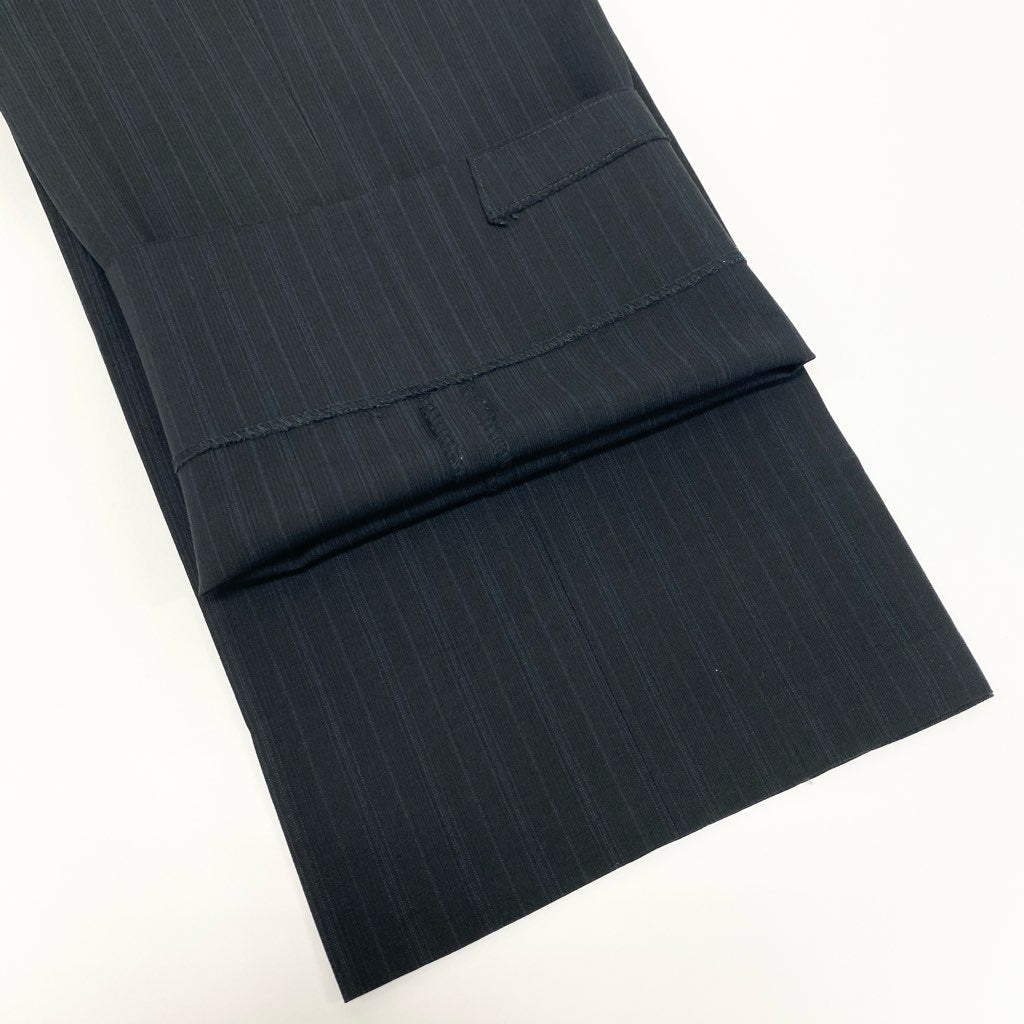 54l28 Burberrys バーバリーズ スーツセットアップ テーラードジャケット スラックスパンツ ストライプ 94-84-165 AB4 ネイビー ウール100％ メンズ 男性用o07t