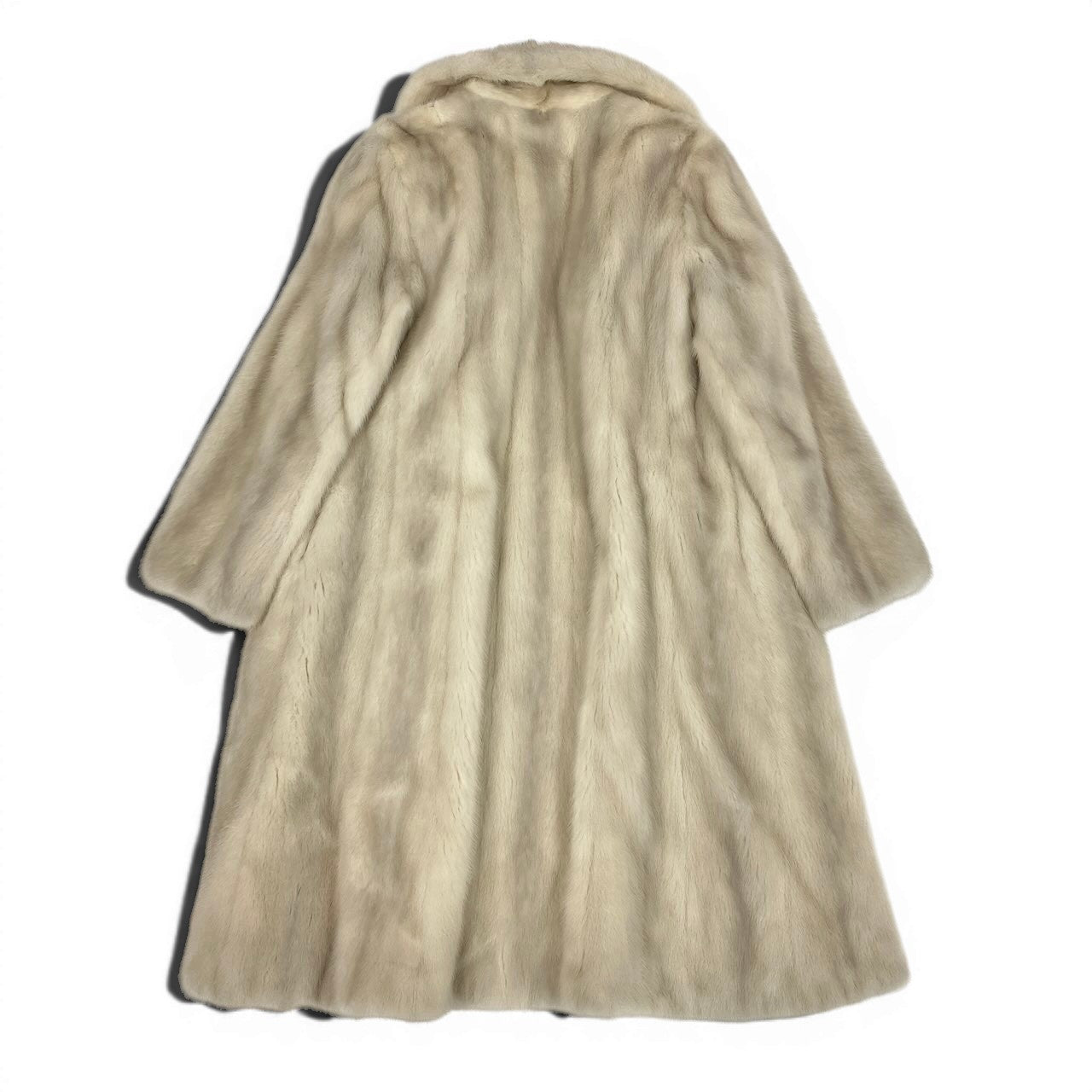 54e13 yamaoka パールミンク ロングコート サイズF ホワイト 本毛皮 Pearl Mink Fur Long Coatt18r
