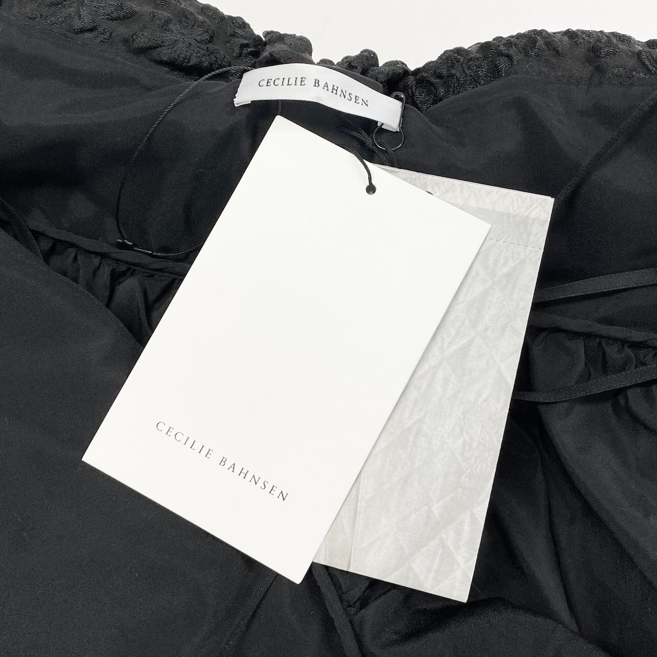 Ac24 《タグ付き》 Cecilie bahnsen セシリーバンセン ヴィルマ ドレス ワンピース Vilma Dress UK8 ブラック 3D 立体デザインt18r