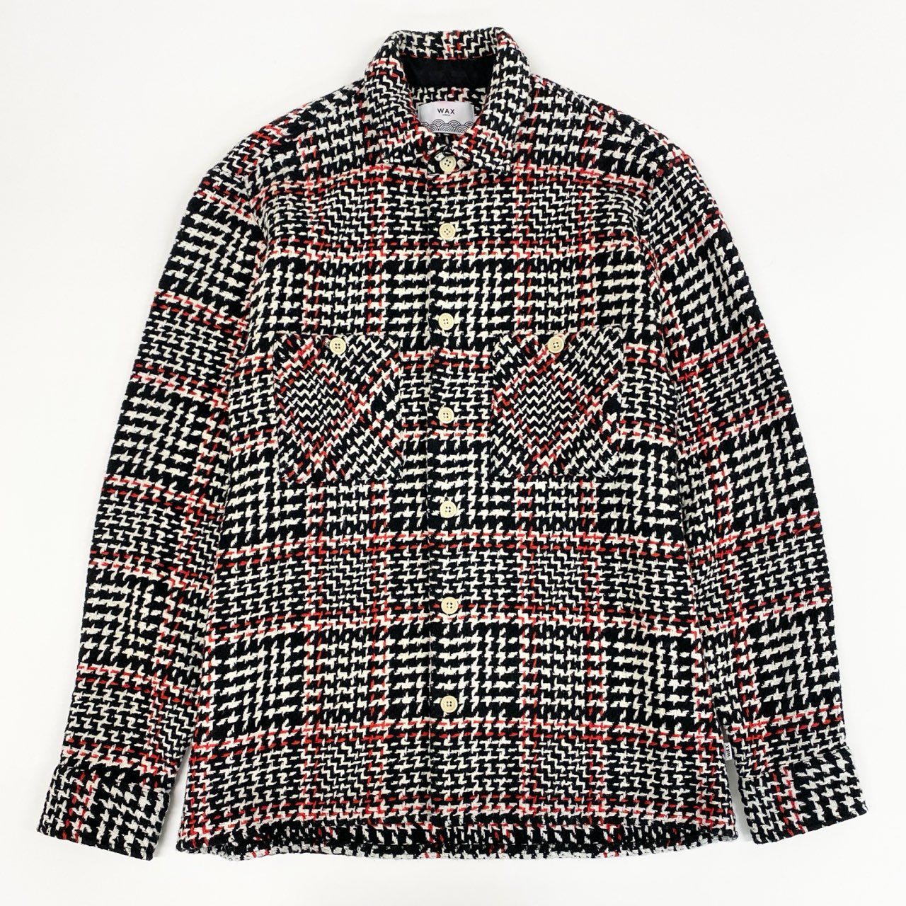33i25 《美品》WAX LONDON ワックス ロンドン シャツジャケット 長袖シャツ バスケットチェック オーバーサイズ Mサイズ マルチカラー メンズk02i
