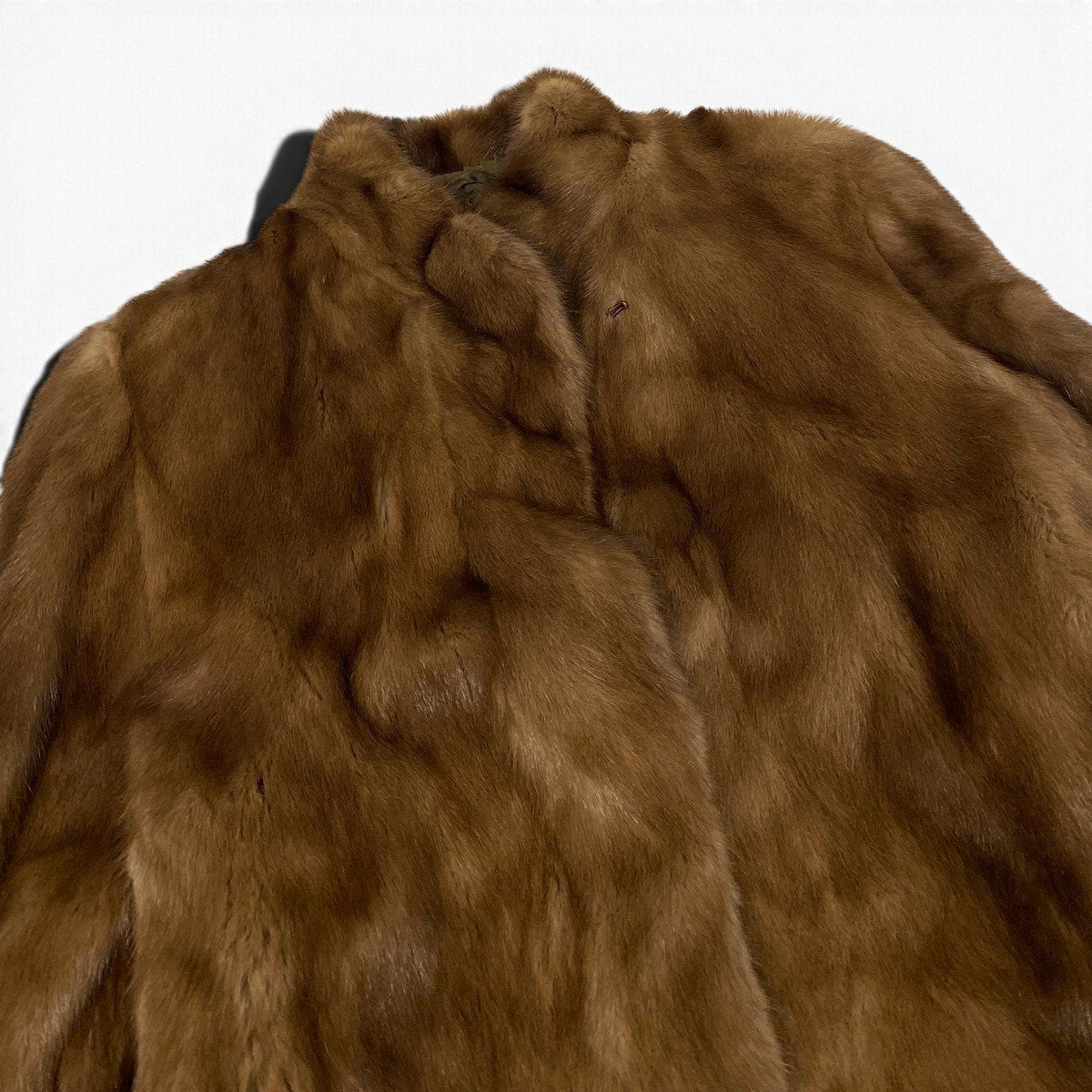 36j7 パステルミンク ファーコート サイズ11 茶系 本毛皮 Pastel Mink Fur Coat リアルファーt18r