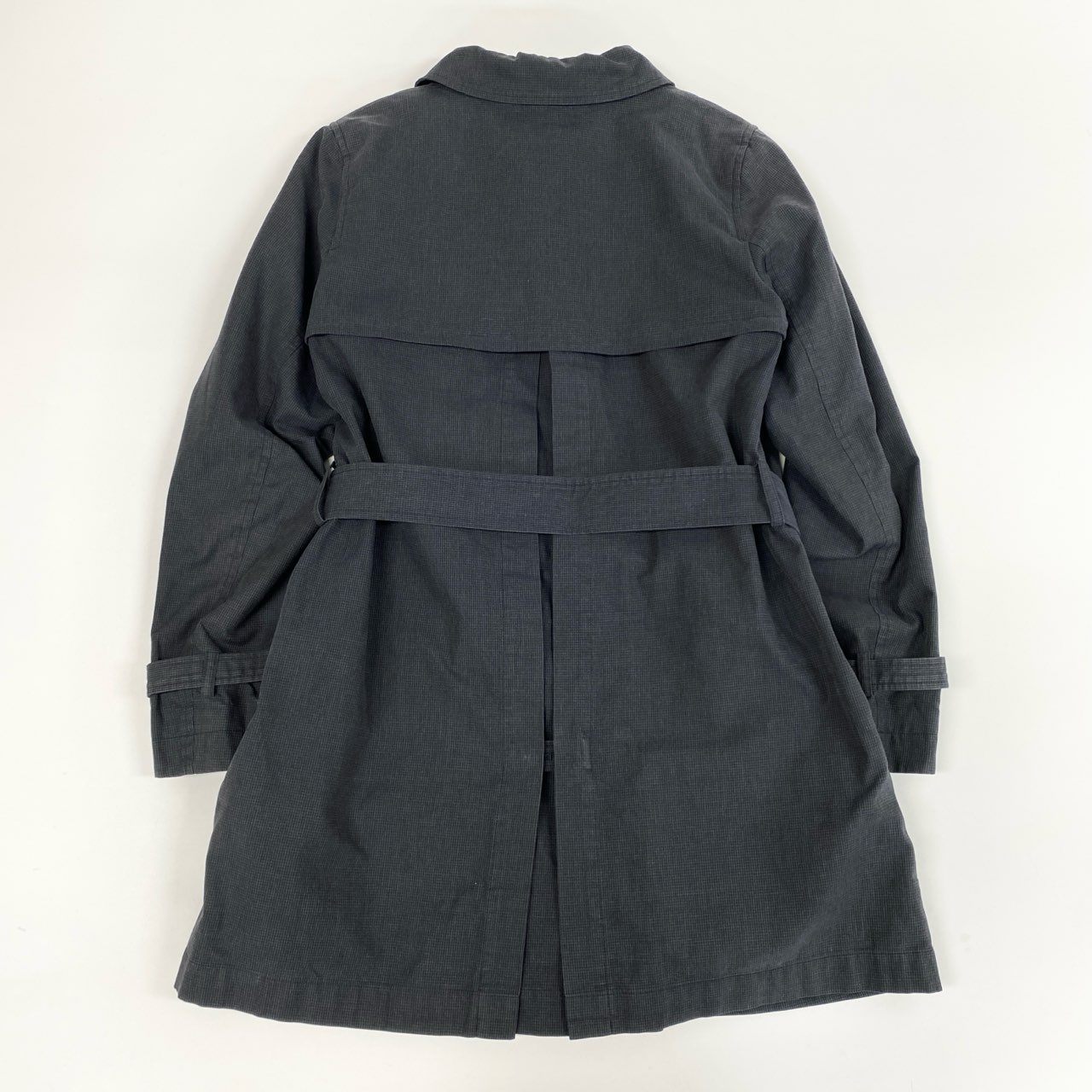 13j29 MARGARET HOWELL マーガレットハウエル ショートトレンチコート ジャケット アウター ライナー着脱可 578-212904 1サイズ ネイビー レディースu02t