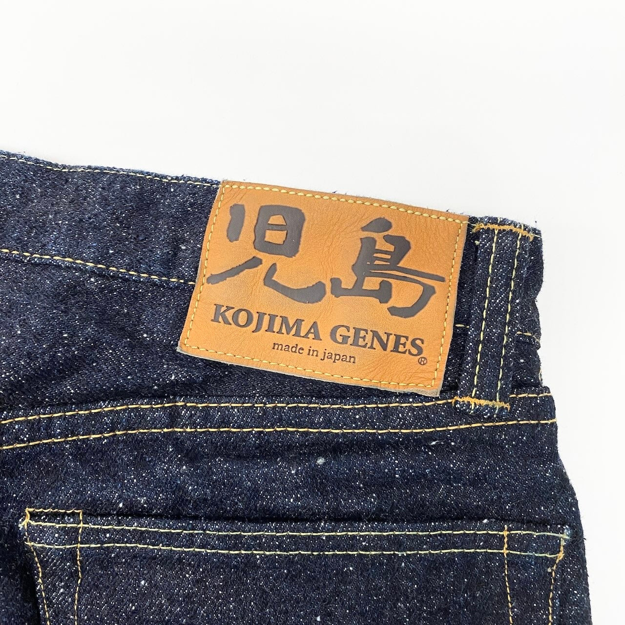 81c26 《極美品》 KOJIMA GENES 児島ジーンズ 20oz Nep Deniｍ ネップデニムパンツ サイズ34 濃紺 ヴィンテージストレート 青耳t18r