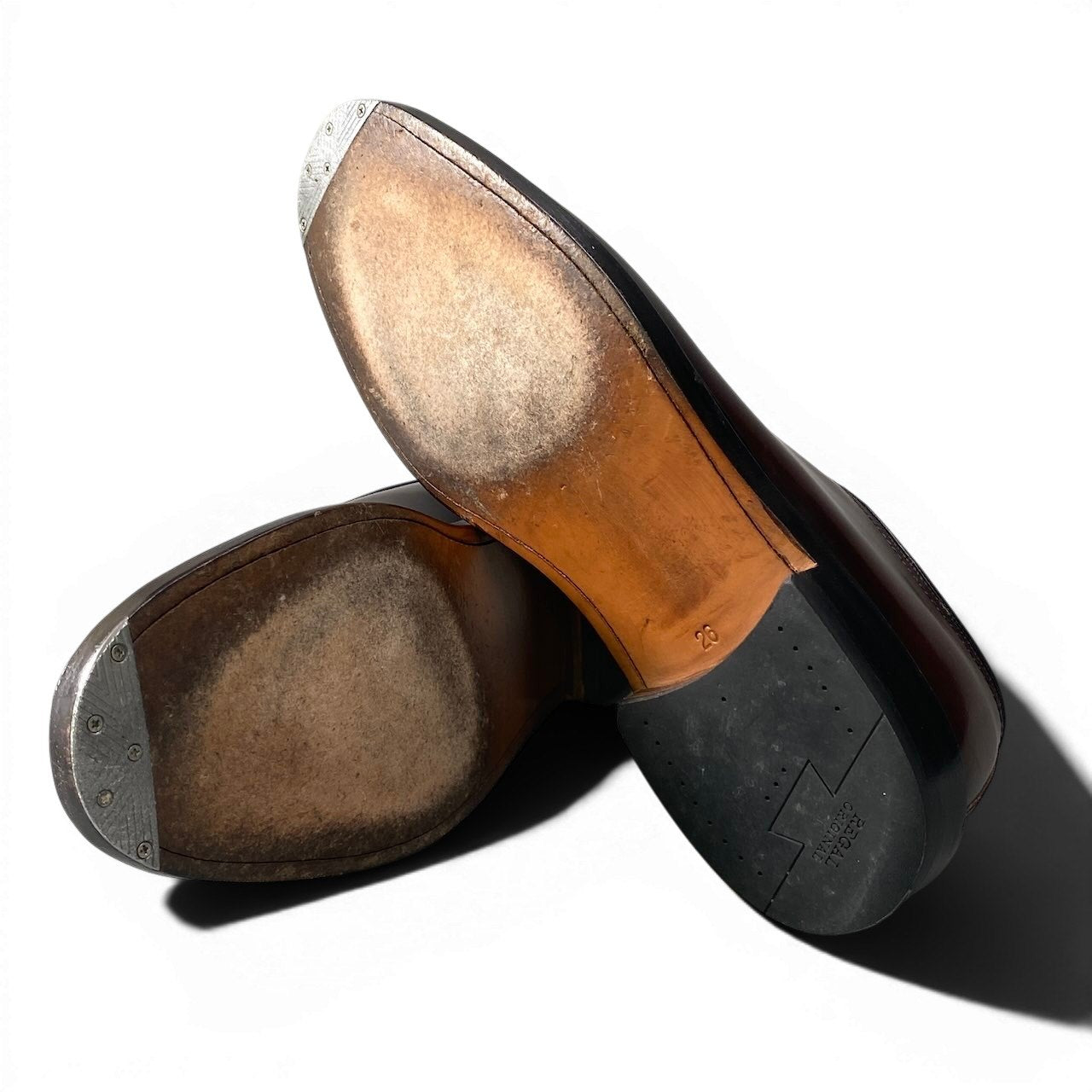 2g14 《美品》 REGAL リーガル Shell Cordovan コードバン ドレスシューズ サイズ26cm ブラウン レザー 革靴 シューツリー付t18r