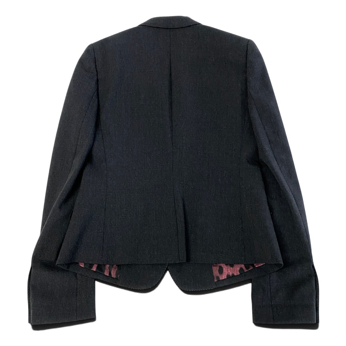 j16 DOLCE＆GABBANA  テーラードジャケット ブレザー ロゴボタン イタリア製 42サイズ ダークグレー レディース 女性用u02t