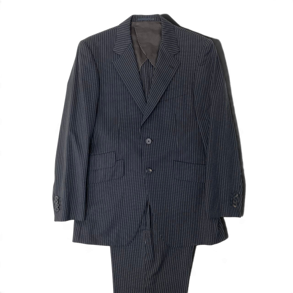 48j16 Paul Smith LONDON ポールスミス セットアップ シングルスーツ ストライプ サイズM ネイビー メンズ 紳士服u02t