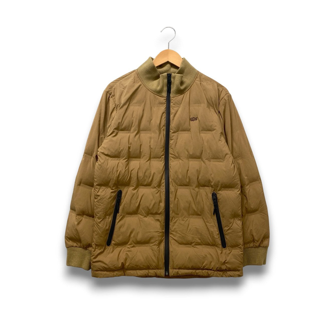 17c16 LACOSTE ラコステ CLOMAX ワンポイントロゴ 中綿ジャケット アウター サイズXS モカベージュ メンズ 男性用 ジャケット ブルゾンk02i