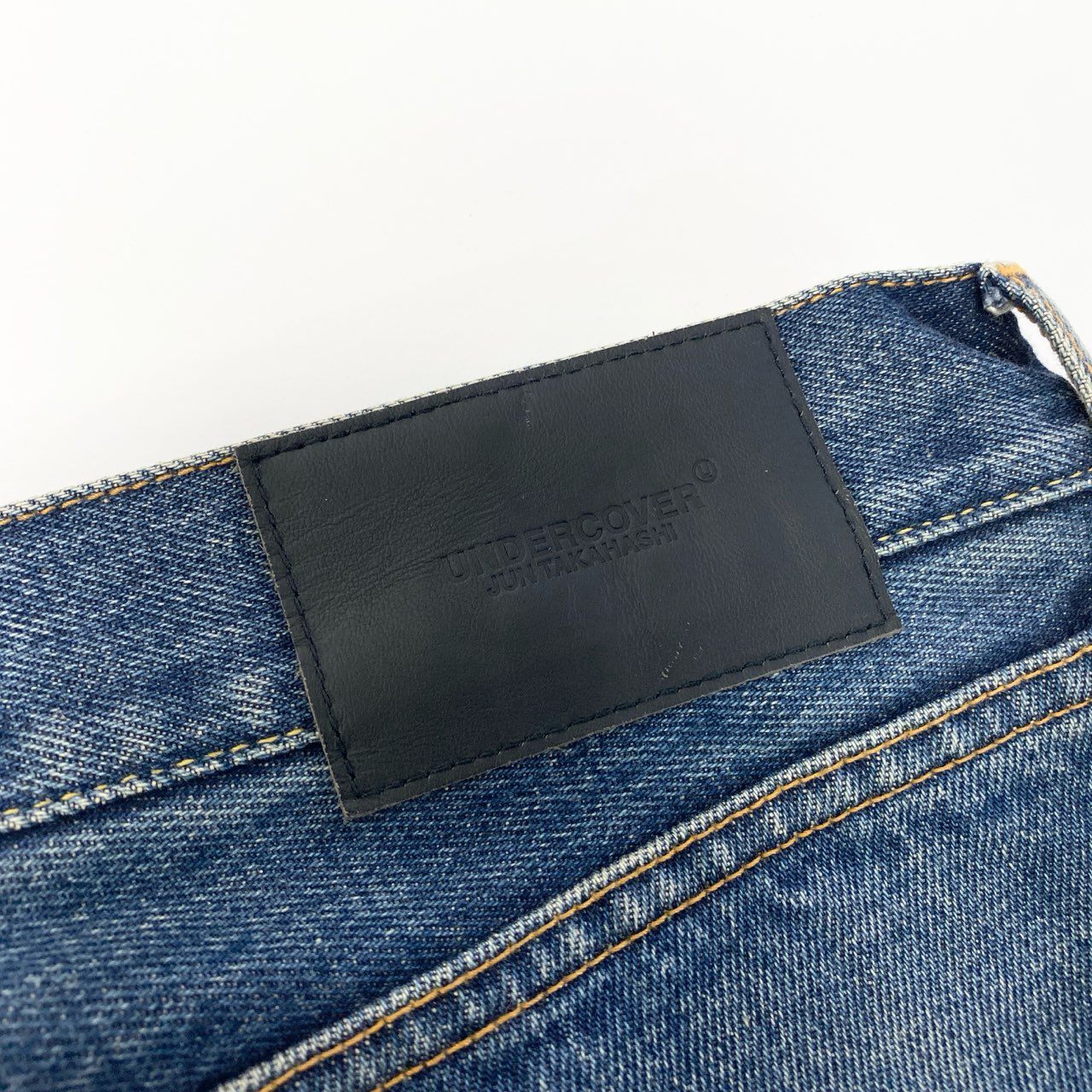 85a29【新品保管品】UNDERCOVER アンダーカバー 23AW ドリップビーズ加工デニム ボトムパンツ UC2C4509-1 4サイズ インディゴ コットン100％ メンズo07t